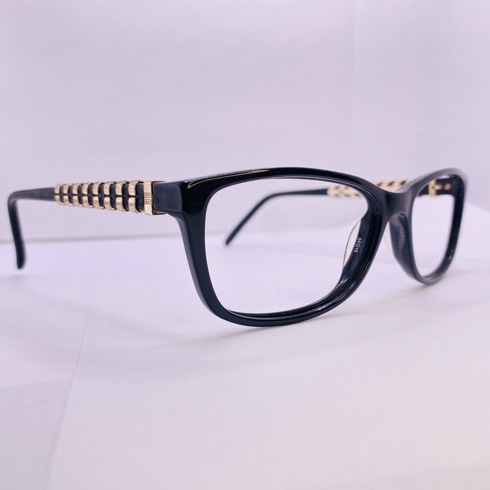 Givenchy Vintage Eyeglasses Frames VGV 864N Col. 0700 54 [] 16 140 Silver Black